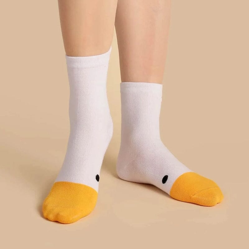 4 Pairs Funny Goose Game Socks Untitled Animal Novelty Cotton Hosiery