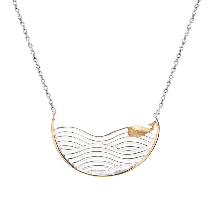 Whale In The Sea Necklace S925 Silver