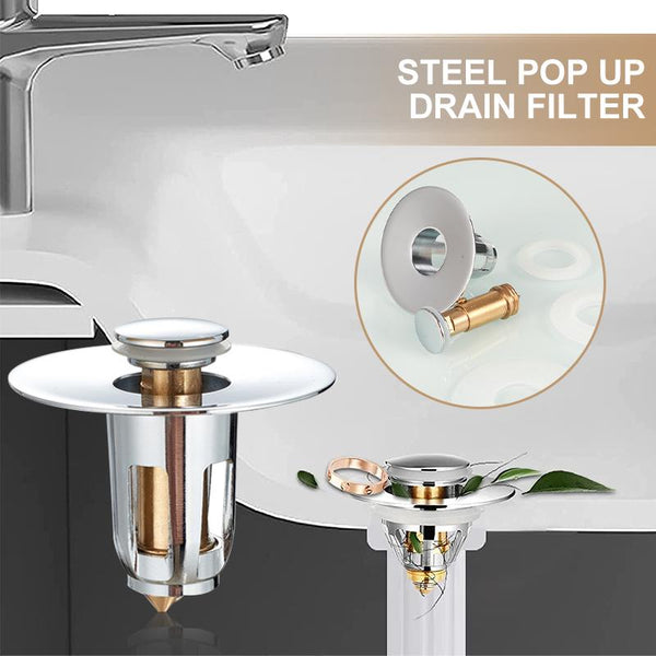 Steel Pop Up Drain Filter