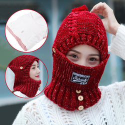 Womens Knitted Hat with Ear Protectors