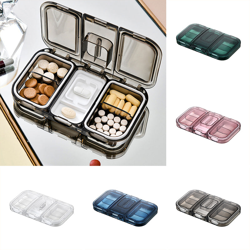 Rectangle Pill Case Organizer Container