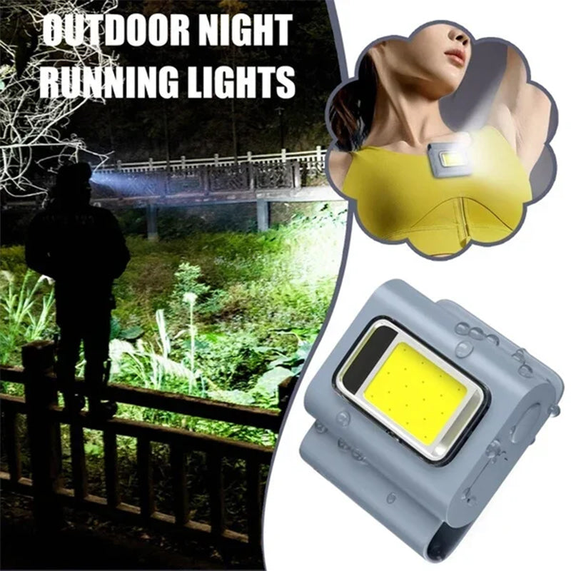 Running Light, Safety Light with Strong Magnetic Clip & Reflective Headband