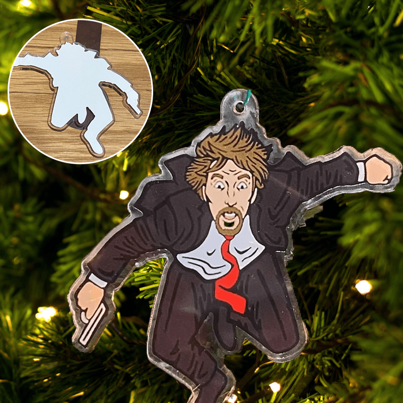 Christmas Die Hard Advent Calendar - Hans Gruber Falling off off Nakatomi Plaza