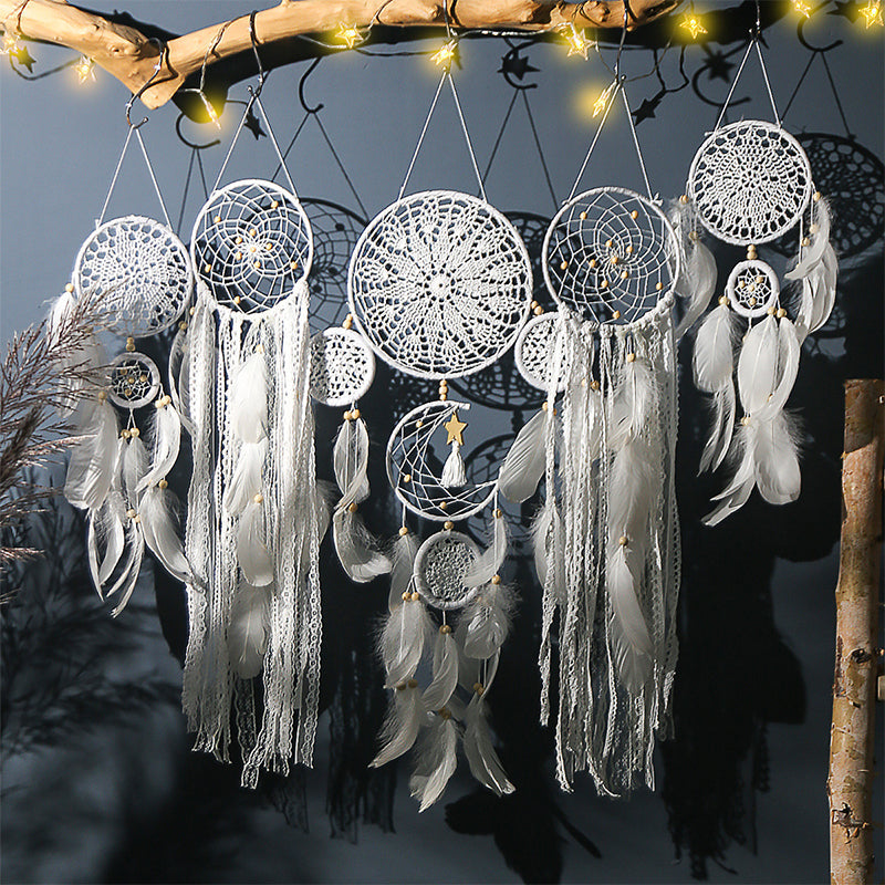 Dreamcatcher Moon and Stars Hanging Over the Bed (5 PCS)