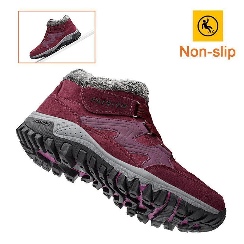Unisex Winter Thermal Boots Couple Warm Fur Lining Snow Shoes