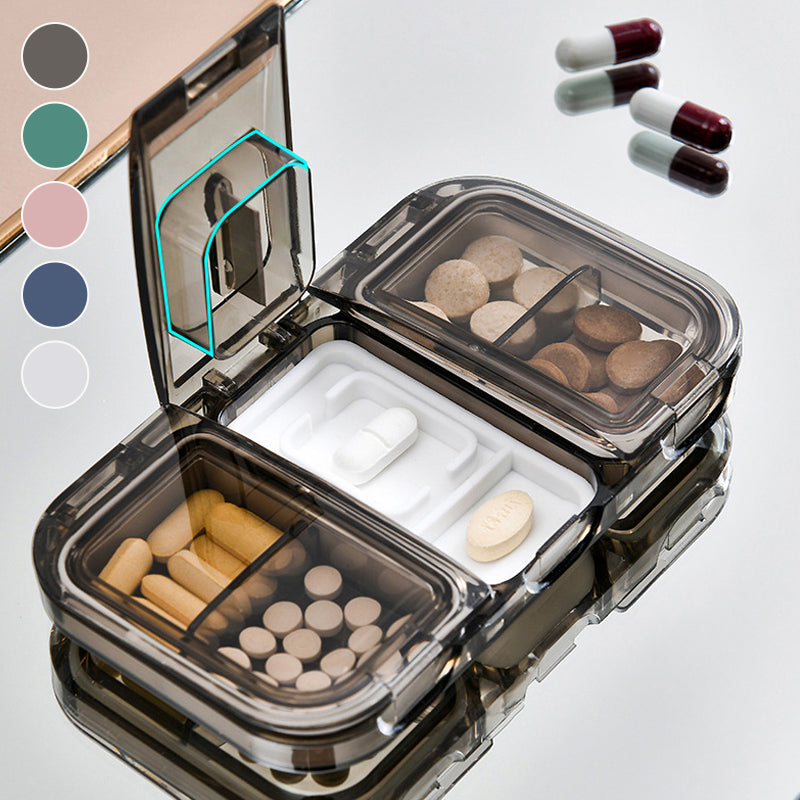 Rectangle Pill Case Organizer Container