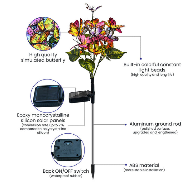 Solar Butterfly Garden Lights