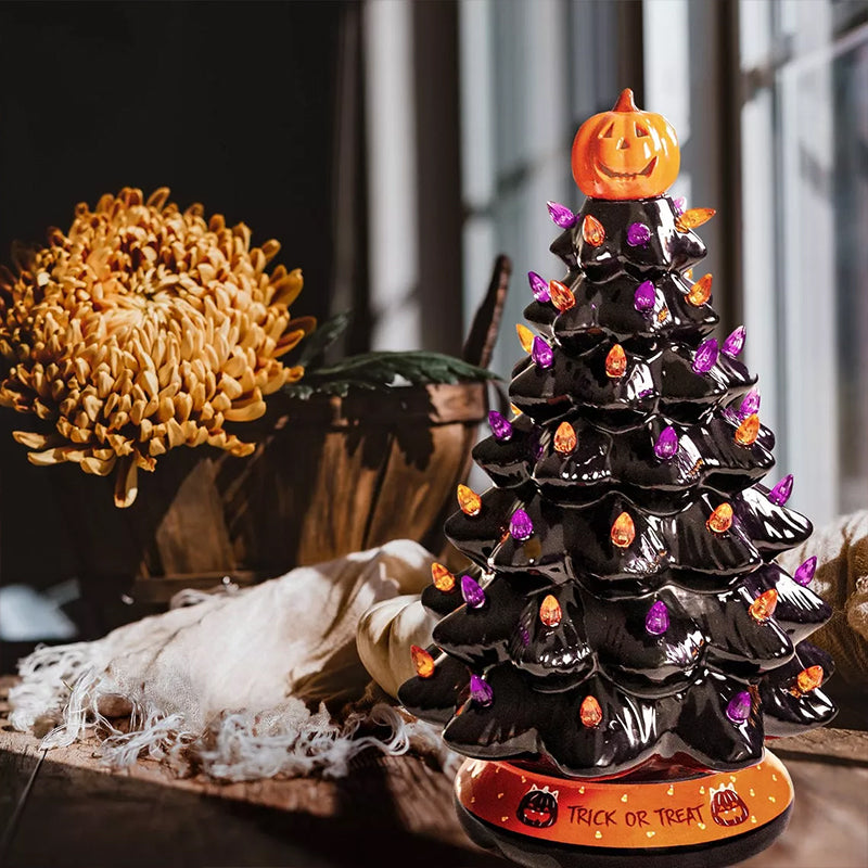 Halloween Colored Lights Christmas Tree