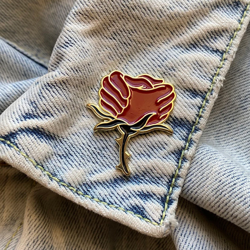 Rose Resilience Enamel Lapel Pin