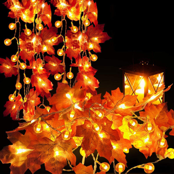 Simulation Maple Leaf String Lights