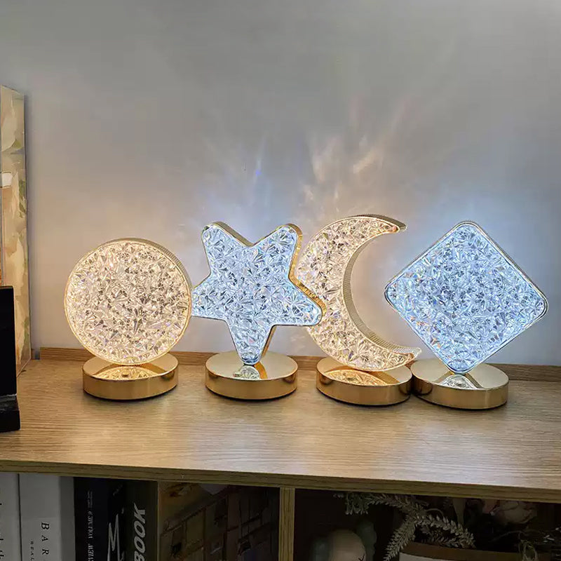 Star Moon Metal Table Lamp