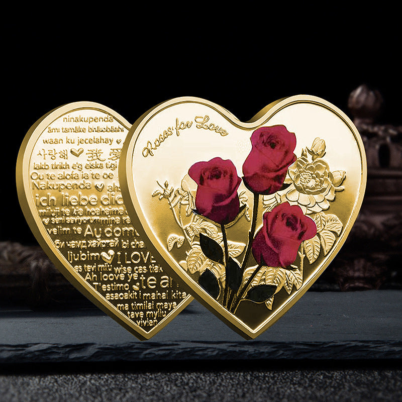 Perfect Love Gift💝Rose Love Commemorative Coin