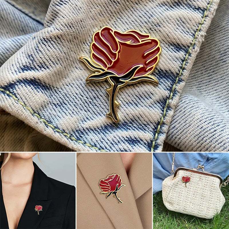 Rose Resilience Enamel Lapel Pin