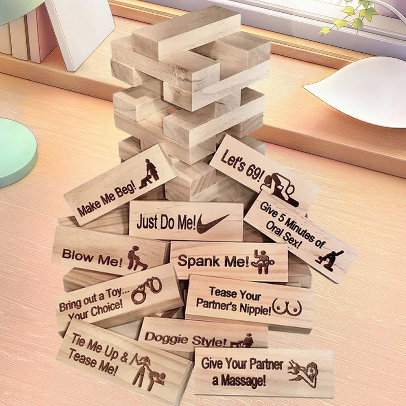 Super Naughty Block Tower Jenga Game - Valentine's Day Gift