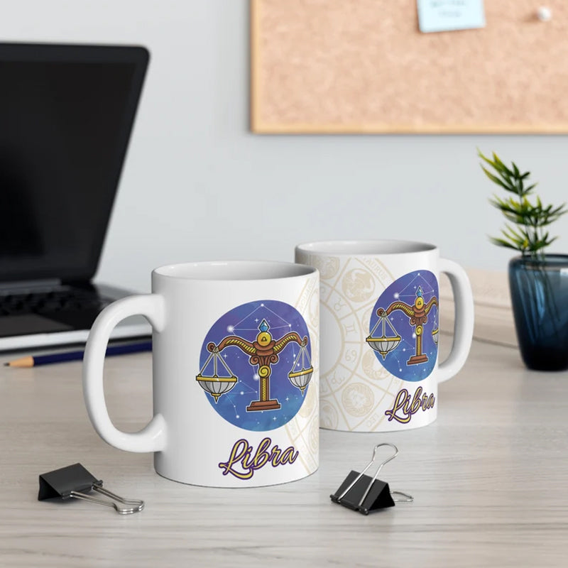 Libra Sign Coffee Cup Birthday Gift Mug