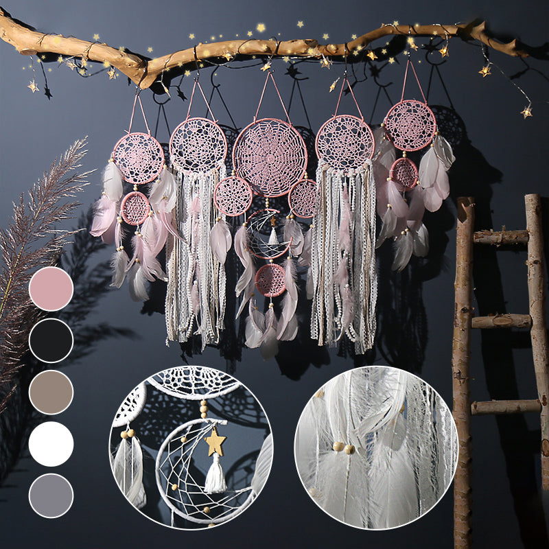 Dreamcatcher Moon and Stars Hanging Over the Bed (5 PCS)