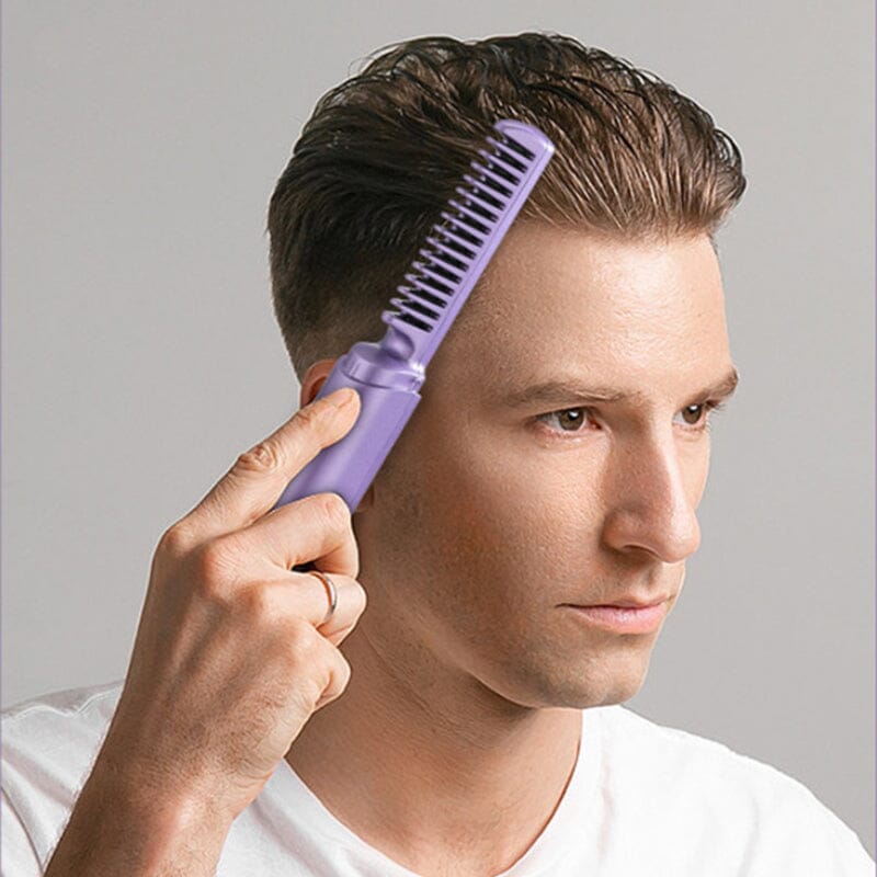 Rechargeable Mini Hair Straightener & Curling 2 in 1 Cordless Comb