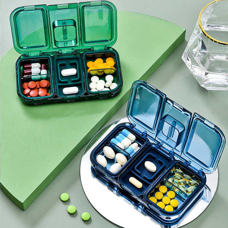 Rectangle Pill Case Organizer Container