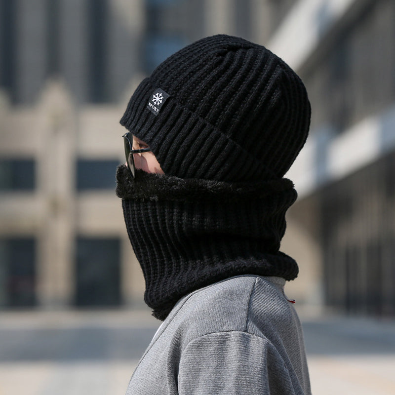 Padded Neck Knit Hat