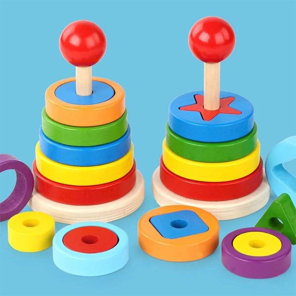 Educational Tower of Matching Building Blocks Toy | Christmas Gifts