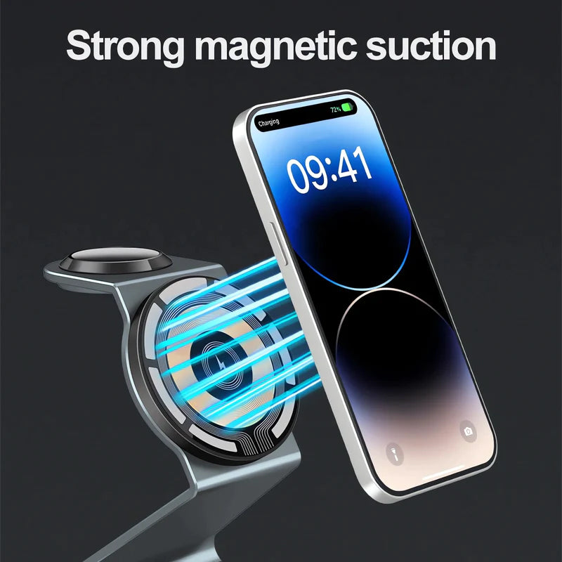 Magnetic Wireless Charger Trio Charging Dock