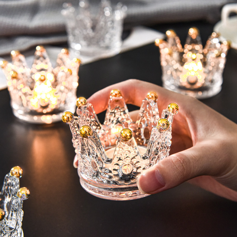 Creative Crown Candle Holder Desktop Decoration