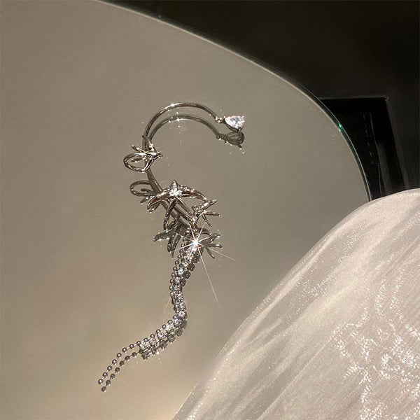 Rhinestone Swallow Ear Hanging