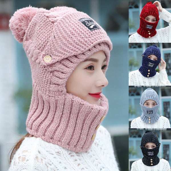 Womens Knitted Hat with Ear Protectors