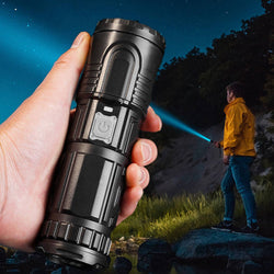 Bright Flashlight White Laser Telescopic Zoom Long Range Flashlight