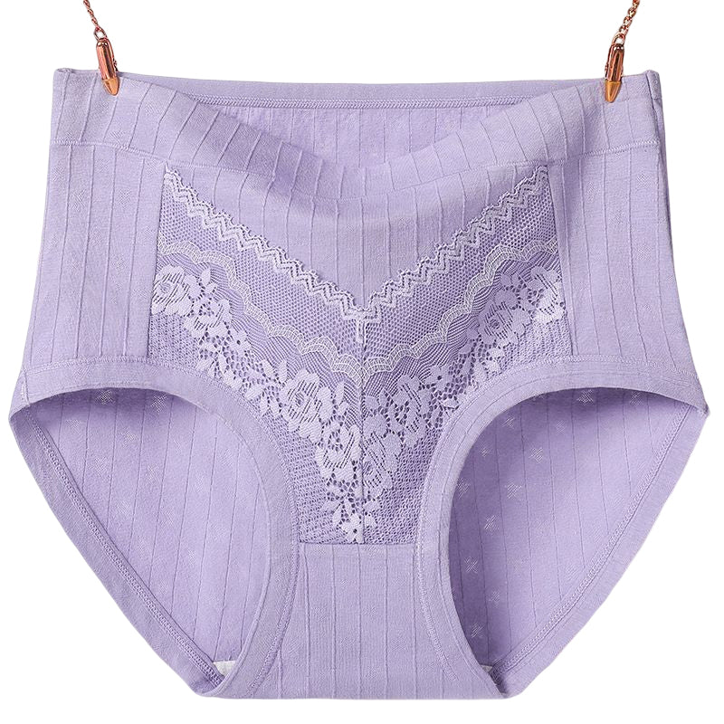 High Waist Leak Proof Lace Cotton Panties Plus Size Underwear For Women