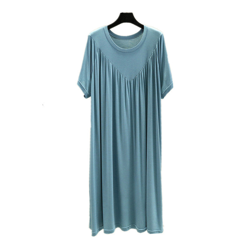 Women's Super Soft Short Sleeve Loose Plus Size Nightdress