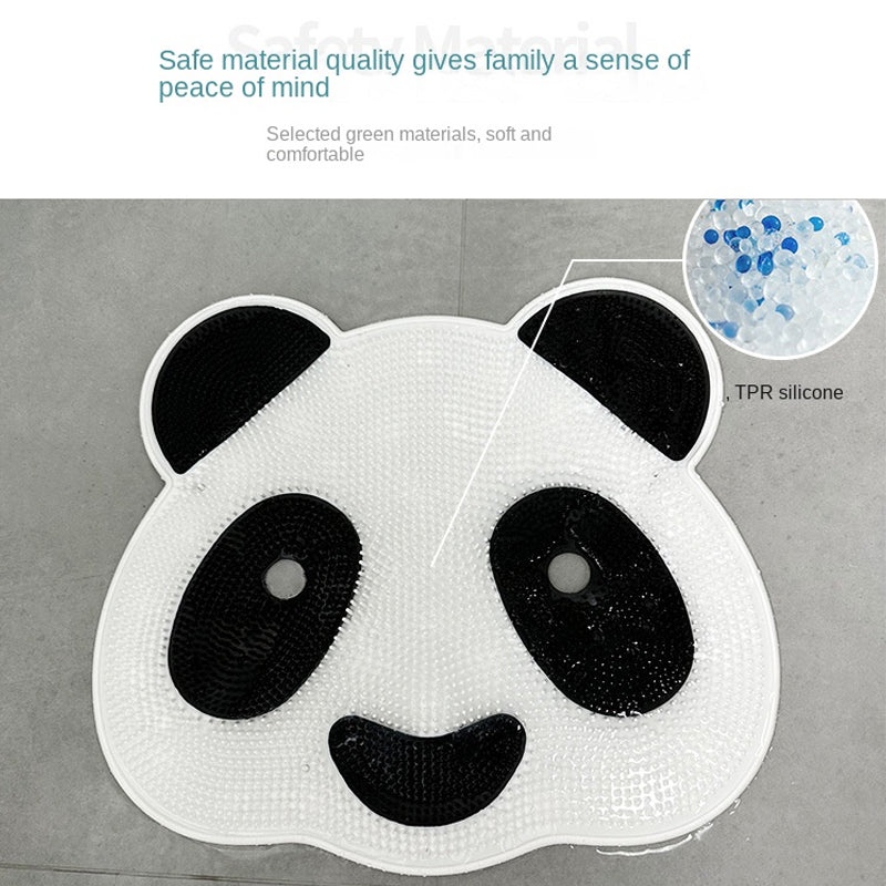 Cute Panda Silicone Bath Massage Mat with Suction Cups