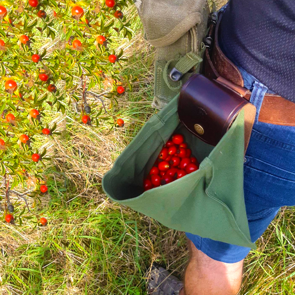 Dimoohome™ Leather and canvas bushcraft bag