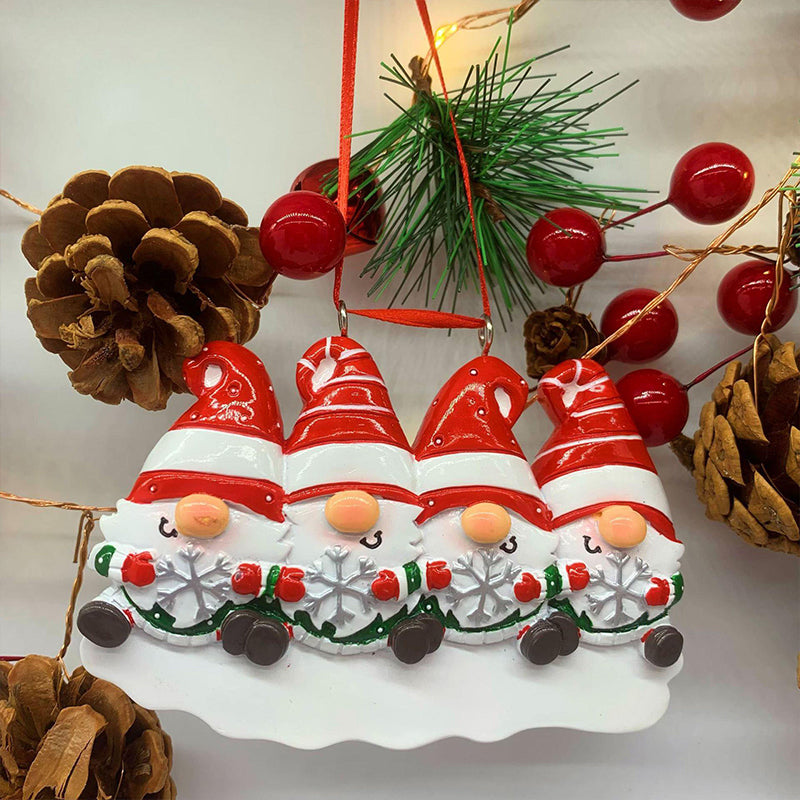 4 Names-Custom Family Christmas Xmas Tree Decoration Ornament with Name-Dwarfs Family