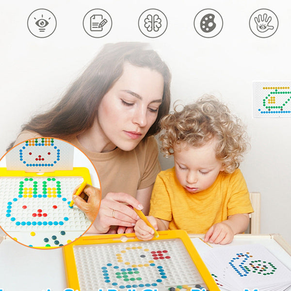 Large Magnetic Drawing Pad for Kids Montessori Magnetic Dots Board