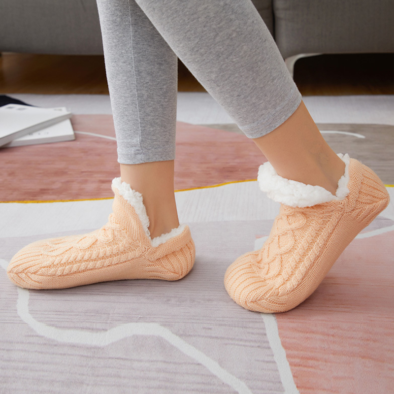 Winter Warm V-mouth Fluffy Slipper Socks Unisex