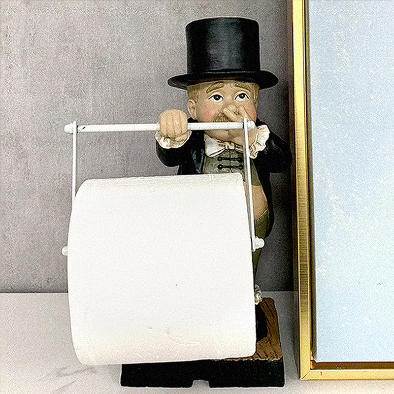 Gentleman Paper Towel Holder Decoration