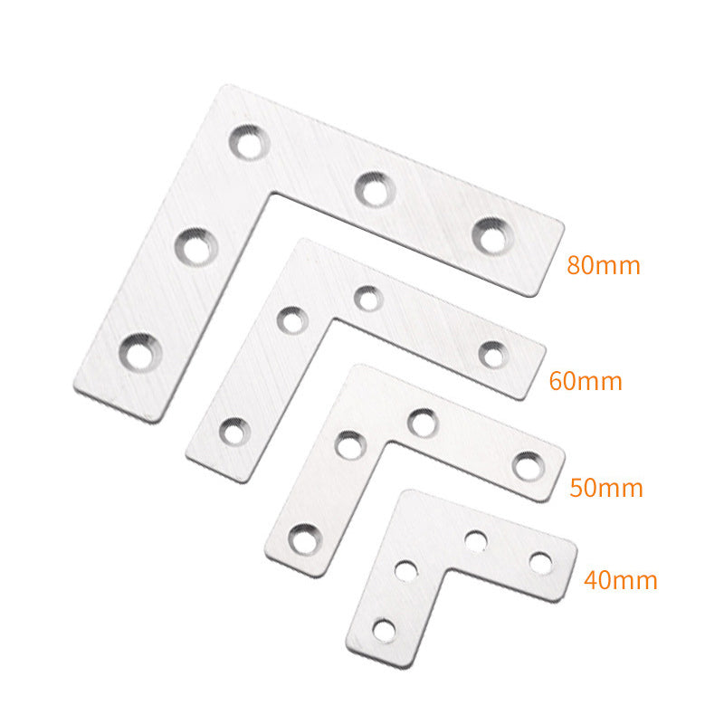 Stainless Steel Flat Plate Corner Brace Bracket(6 pcs)