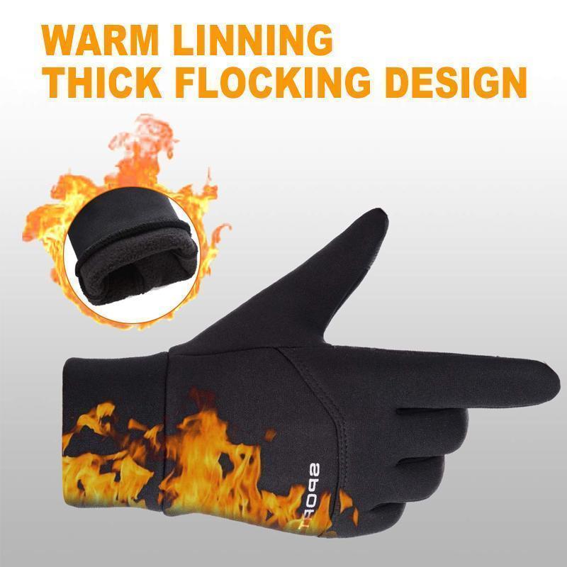 Winter Waterproof Thermal Black Gloves