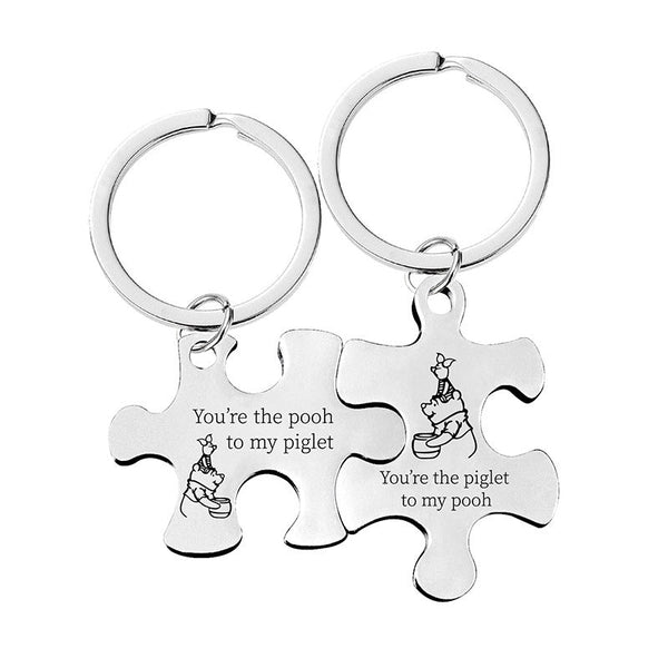 Puzzle Keychain Set for Couple