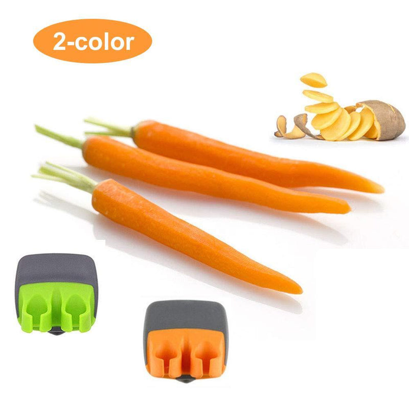 Two finger shaved fruit peeler