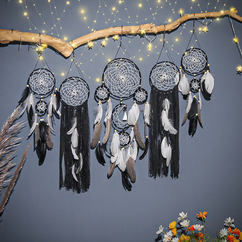 Dreamcatcher Moon and Stars Hanging Over the Bed (5 PCS)