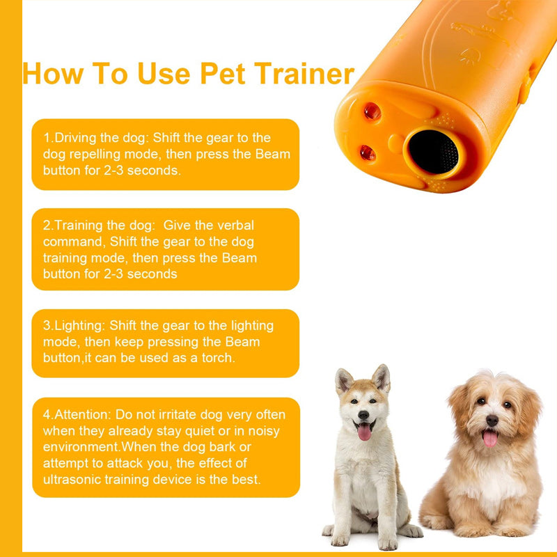 LED Ultrasonic Dog Trainer Device