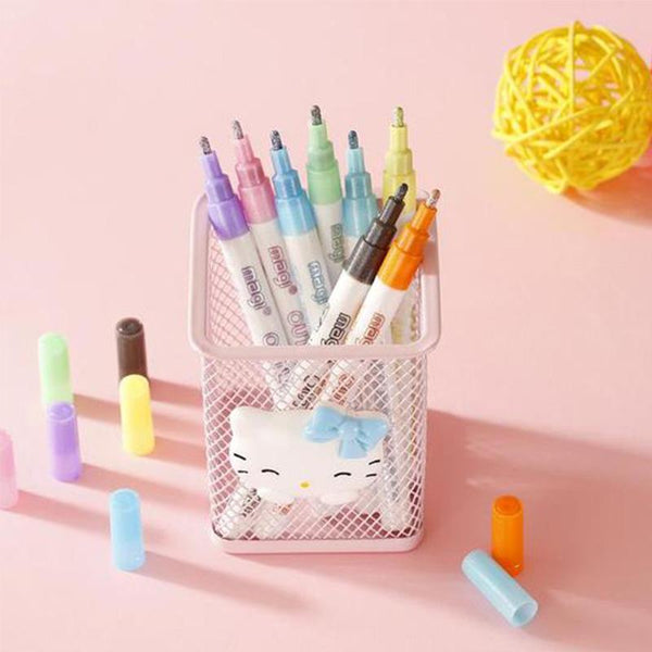 Gorgeous Double Outline Marker Pens Set (8/12 colors)