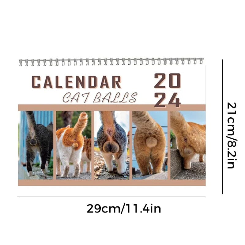 😆Funniest Calendar 2024-Cat Balls |"Artistic Expression" of Furry Friends🐱