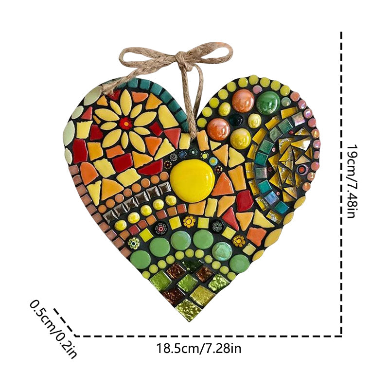 Large Garden Mosaic Heart Decoration