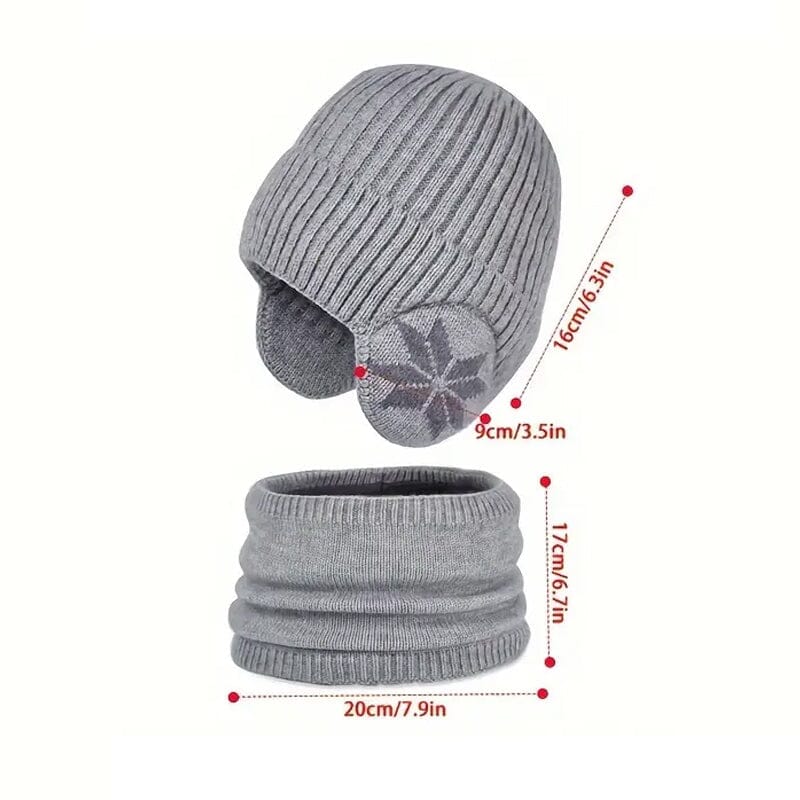 Winter Beanie Hat Scarf Sets Unisex Warm Knit Hat for Kids and Adults