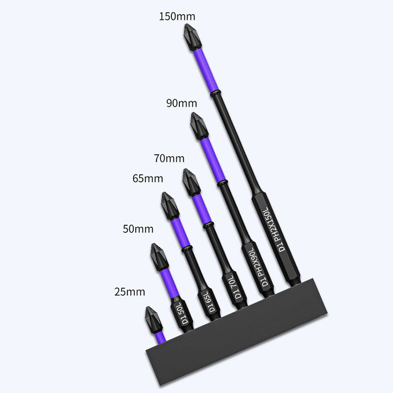 6pcs Upgraded High Hardness and Strong Magnetic Bit with Base