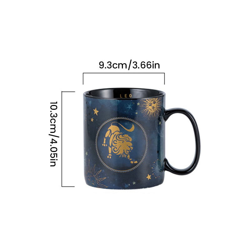 12 Constellations Mug Cobalt Blue Ceramic Coffee Mug