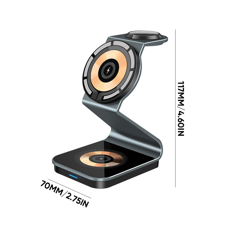 Magnetic Wireless Charger Trio Charging Dock